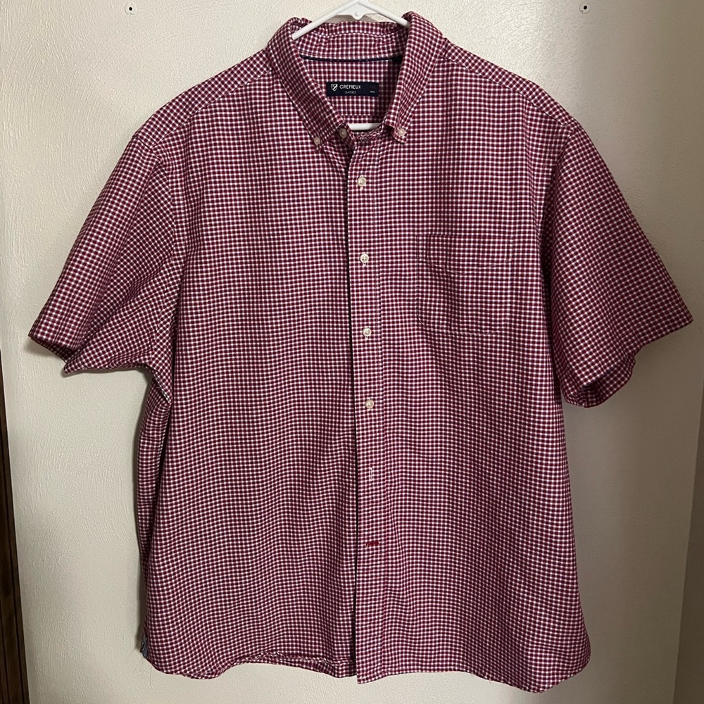 CREAMIEUX COLLECTION Red White and Blue Plaid Button Down Men's Size‎ XXL